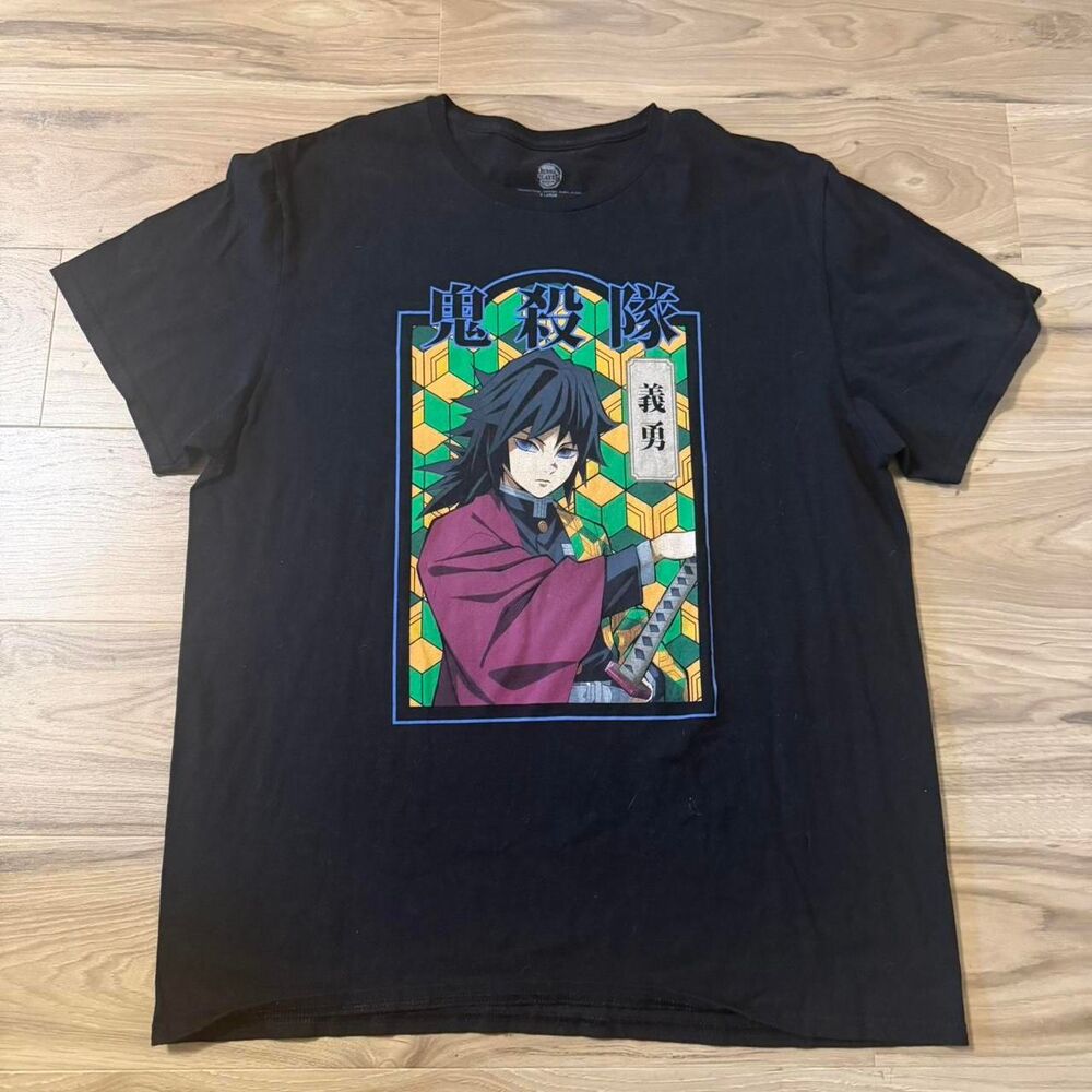 Demon Slayer Anime big print graphic cartoon Tv show promo tee Size XL